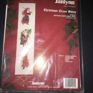 NEW Janlynn Antique Santa Bell Pull Christmas Cross Stitch Kit 102-01